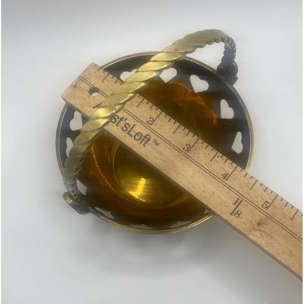 HAMPTON BRASS Vintage Decorative Basket Cutout Hearts